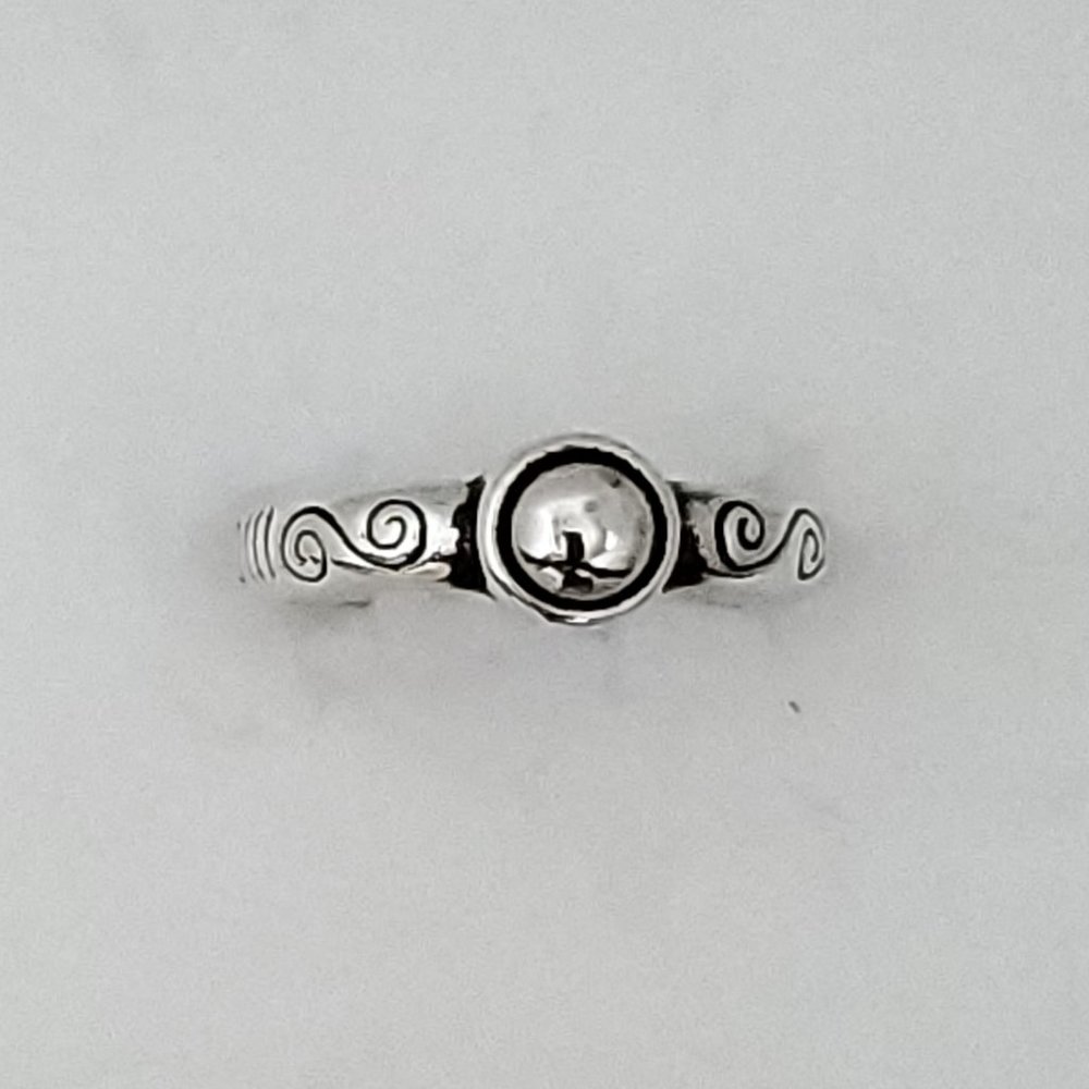 Brighton Sterling Silver 925 Round Detailed Design Ring Size 5